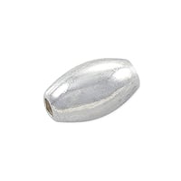 Oval Bead 7x4mm Sterling Silver (1-Pc)