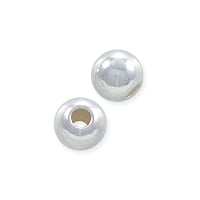Round Bead 4mm Sterling Silver (1-Pc)