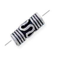 Bali Style Snake Tube Bead 4x11mm Sterling Silver (1-Pc)