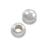 Round Beads 6mm Sterling Silver (1-Pc)