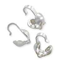 Clam Shell Bead Tip 3.5mm Cup Sterling Silver (1-Pc)