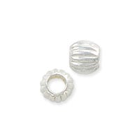 Round Bead Corrugated 3mm Sterling Silver (1-Pc)