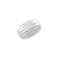 Oval Beads Corrugated 4.5x3mm Sterling Silver (1-Pc)
