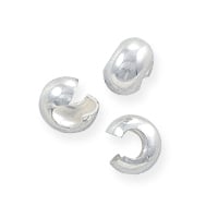 Crimp Bead Cover 4mm Sterling Silver (1-Pc)