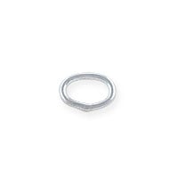 6x4mm Sterling Silver Oval Closed Jump Ring (1-Pc)