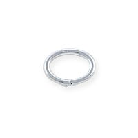 7x5mm Sterling Silver Oval Closed Jump Ring ( 1-Pc)