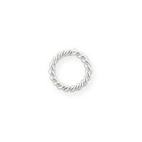 5mm Sterling Silver Twisted Wire Round Open Jump Ring (1-Pc)