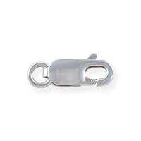 Lobster Claw Clasp - 12x5mm with Open Ring Sterling Silver (1-Pc)