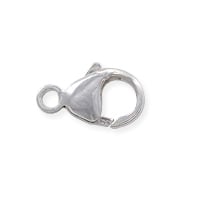 Lobster Clasp w/Soldered Closed Ring 13x8mm Sterling Silver (1-Pc)