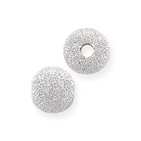 Stardust Beads 6mm Sterling Silver (1-Pc)