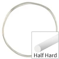 Sterling Silver Wire Round Half-Hard 20ga (Priced per Foot)
