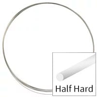 Sterling Silver Wire Round Half Hard 28ga (Priced per Foot)
