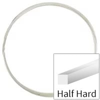 Sterling Silver Wire Square Half Hard 20ga (Priced per Foot)