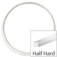 Sterling Silver Wire Square Half Hard 22ga (Priced per Foot)