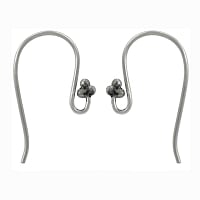 Earring Wires with Bead End Sterling Silver (Pair)