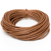 Griffin Waxed Cotton Cord 1mm Light Brown (5 Meters)