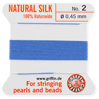#2 Blue Griffin Silk Bead Cord (2 Meters)