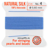 #4 Blue Griffin Silk Bead Cord (2 Meters)