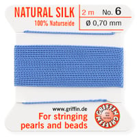 #6 Blue Griffin Silk Bead Cord (2 Meters)
