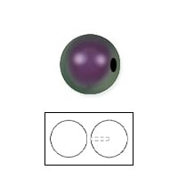 Swarovski Crystal Half Drilled Pearls 5818 6mm Iridescent Purple (2-Pcs)