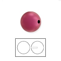 Swarovski Crystal Half-Drilled Pearls 5818 6mm Crystal Mulberry Pink (2-Pcs)