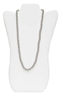Necklace Display White Leatherette (14-1/8