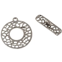 Filagree 19mm Toggle Clasp Set Antique Silver