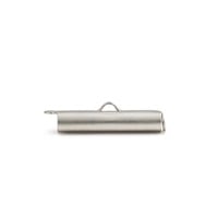 Slide Connector Tube 16x4mm Satin Rhodium Plated (1-Pc)