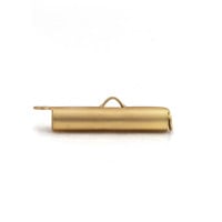 Slide Connector Tube 20x4mm Satin Gold Plated (1-Pc)