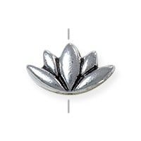 TierraCast Lotus Bead 7x12mm Pewter Antique Silver Plated (1-Pc)