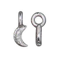 TierraCast Crescent Charm 10mm Pewter Antique Silver Plated (1-Pc)