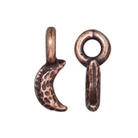 TierraCast Crescent Charm 10mm Pewter Antique Copper Plated (1-Pc)