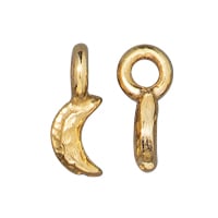 TierraCast Crescent Charm 10mm Pewter Gold Plated (1-Pc)