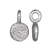 TierraCast Full Moon Charm 10mm Pewter Antique Silver Plated (1-Pc)