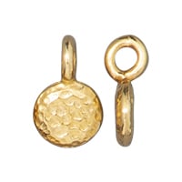 TierraCast Full Moon Charm 10mm Pewter Gold Plated (1-Pc)