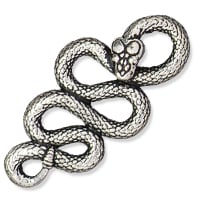 TierraCast Rattlesnake Link 21x24mm Pewter Antique Silver Plated (1-Pc)