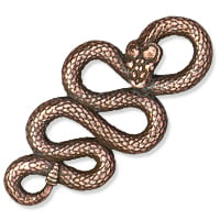 TierraCast Rattlesnake Link 21x24mm Pewter Antique Copper Plated (1-Pc)