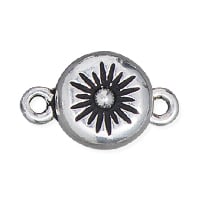 TierraCast Starburst Magnetic Clasp 18x11mm Pewter Antique Silver Plated (1-Pc)