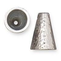 TierraCast Hammertone Cone 16x11mm Pewter Bright White Bronze Plated (1-Pc)