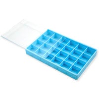 24 Compartment Storage Tray with Slide On Plastic Lid