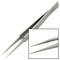 Non Magnetic Stainless Steel Tweezers - Extra Narrow Fine Point