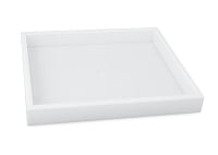 Half-Size Stackable White Plastic Jewelry Tray
