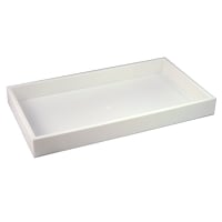 Standard Size Stackable White Plastic Jewelry Tray 1-1/2