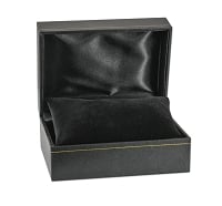 4x3 Cartier Style Black Watch Box with Black Pillow
