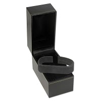 2x3 Cartier Style Black Watch Box with Black Collar