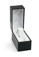2x3 Cartier Style Black Watch Box with White Collar
