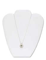 Necklace Display White Leatherette (8-5/8