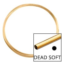Gold Filled Round Wire Dead Soft 28ga (Priced per Foot)