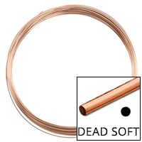 Rose Gold Filled Round Wire Dead Soft 28ga (Priced per Foot)