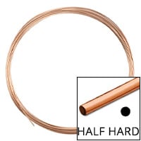 Rose Gold Filled Round Wire Half Hard 20ga (Priced per Foot)
